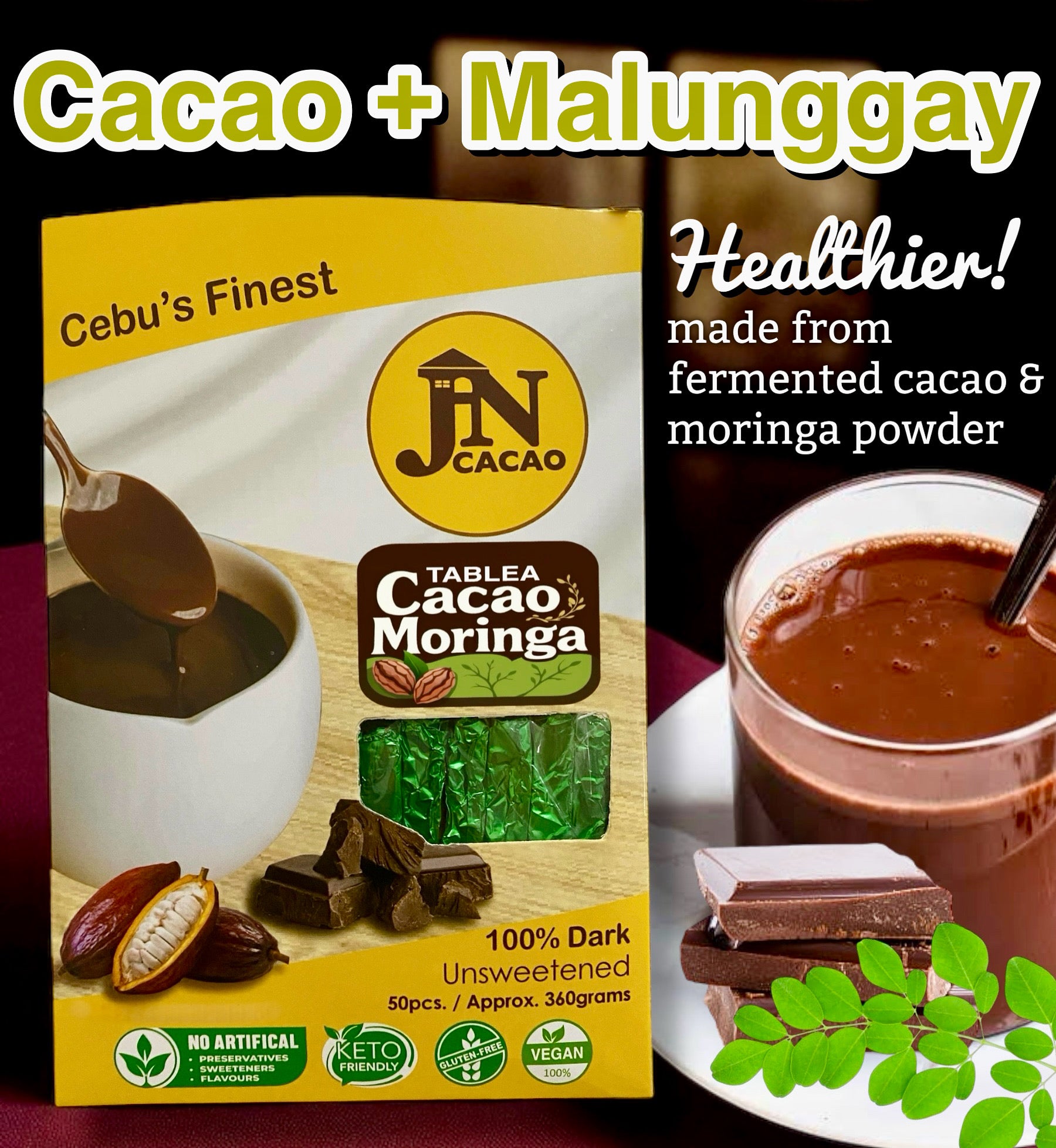 JN Cacao Tablea with Malunggay